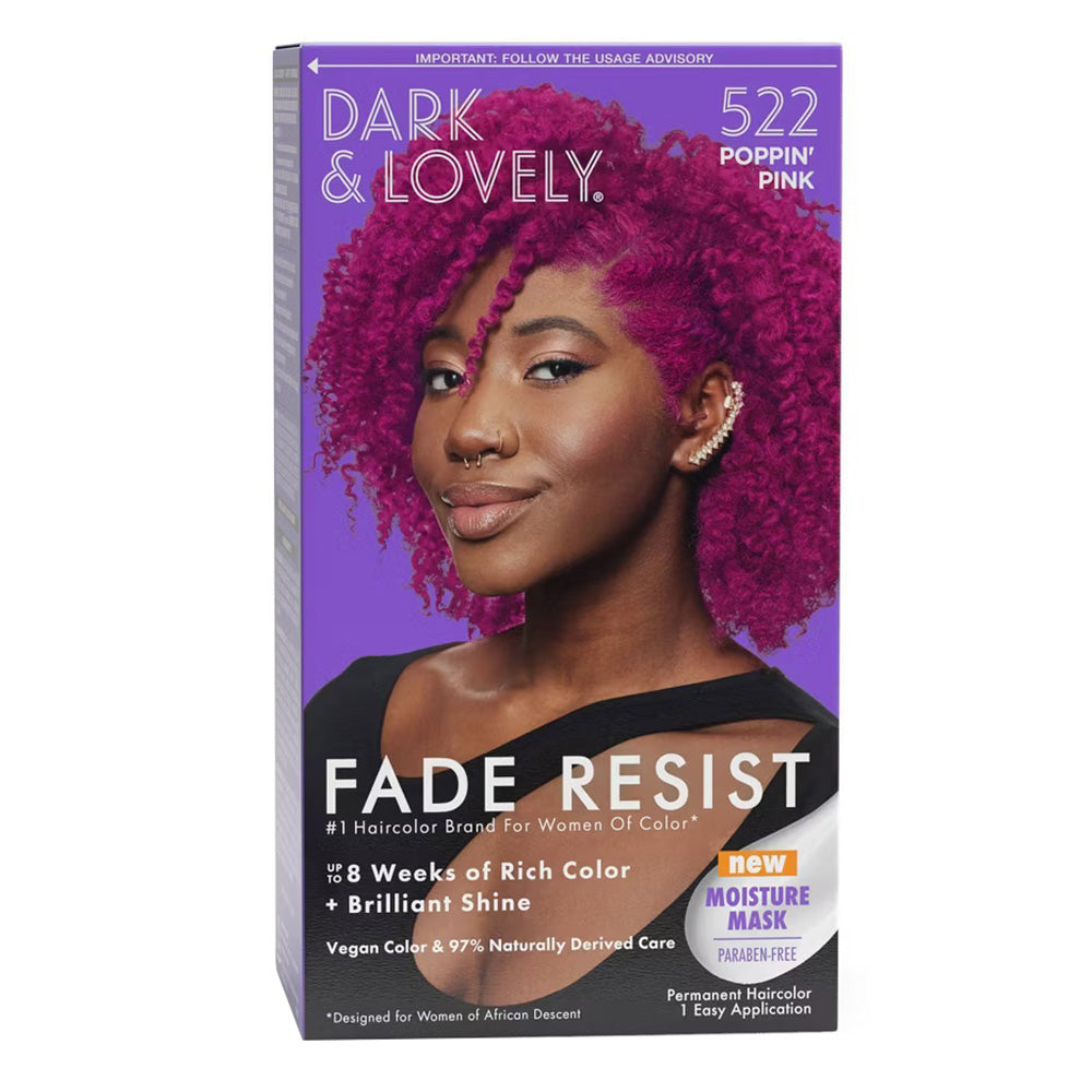 Dark & Lovely Fade Resist Hair Color 522 Poppin Pink 1Kit